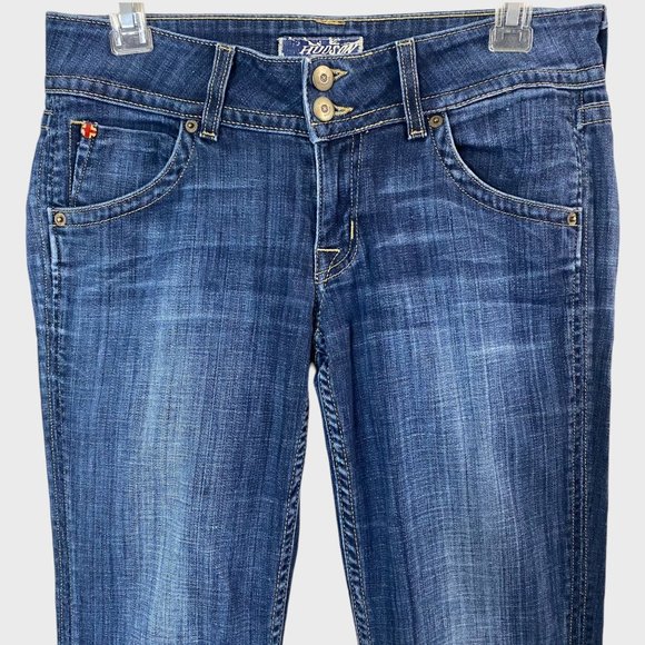 Hudson Signature Boot Cut Jeans Women's Size 28 Blue Medium Wash Low-Rise Denim - Picture 5 of 10
